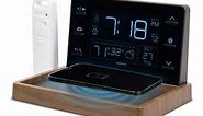 Weather Station Valet with Qi-Certified Wireless Charging Pad and Alarm Clock