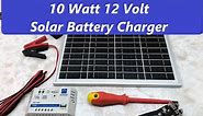 $33 Eco-Worthy 10W 12V Solar Panel Battery Charger Setup and Test