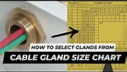 How to select Glands from Cable Gland Size Chart?✅