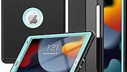 Timecity Case for iPad 7th/ 8th/ 9th Generation 10.2 inch 2019/2020/ 2021, Durable Sturdy Protection Case with Magnetic Smart Auto Wake/Sleep/Folding Stand/Pencil Holder - Light Blue