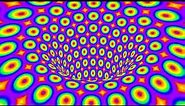 Intense Psychedelic Rainbow Tunnel | Trippy Radial Pattern Screensaver/Background [1 Hour, 4K]