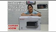 unboxing + review microwave sharp R-21D0(S)-IN low watt dan 900rb an!
