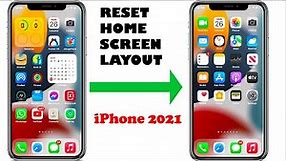 How to RESET Home Screen Layout on iPhone 2021