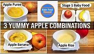 Baby Food Apple - 3 Easy & Yummy Apple Puree Combinations