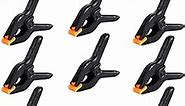 10 Packs of 3.5 inch Professional Plastic Small Spring Clamps Heavy Duty for Crafts and Backdrop Clips Clamps for Backdrop Stand,Photography, Home Improvement and so on