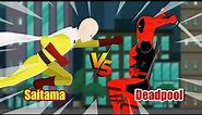 Saitama vs Deadpool | Hero Animation