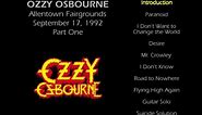 OZZY OSBOURNE (1992.09.17) Allentown, PA @Allentown Fairgrounds