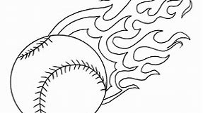 A ball of baseball coloring page printable game