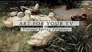 Vintage Spring Paintings Art For Your TV | Vintage Art Slideshow For Your TV | TV Art | 4K | 3.5Hrs