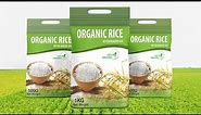 Food Packaging Design Organic Rice Product | Packaging Design in Adobe Photoshop | Creative Graphic