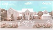 aesthetic blush coquette mansion ‎♡₊˚ 🦢 (exterior) | bloxburg house build