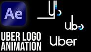 Uber Logo Animation in Adobe After Effects - After Effects Tutorial - No Plugins.