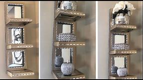 Dollar Tree DIY || Easy & Inexpensive Gold Mirrored Wall Shelf