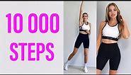 10000 Steps Indoor Workout / Calorie Burning/ Knee friendly, No Jumping, Cardio Walking Workout