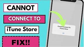 How To Fix Cannot Connect To iTune Store on iphone 2024 || itune Store