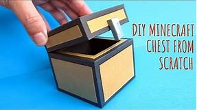 DIY Minecraft Chest From Scratch | Minecraft Papercraft Chest | Paper Crafts