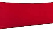 NTBAY 500 Thread Count 100% Egyptian Cotton Body Pillowcase, Super Soft and Breathable Envelope Closure Full Body Pillowcase for Adults, 20x54 Inches, Red