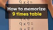 🌟How to memorize 9 times table #JunyTony #TimesTableSong #MultiplicationSongs #numbers #tiktok #fyp #kidssong #youtube #reels #clip #foryou #fy #zyxcba #Shorts