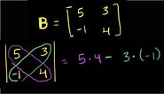 Determinant of a 2x2 matrix