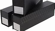 BCW QuickFold Card Boxes - Black - Magnetic Closure Card Storage Box | Holds 850 to 1200 Cards Each | Fits Toploaders and Magnetic Card Holders | Easy to Assemble (3 Pack)