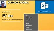PST File in Microsoft Outlook. PST files