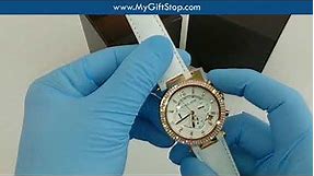 Michael Kors MK2281 Parker Chrono Women's White Strap Watch Video