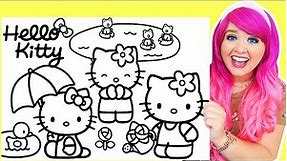 Coloring Hello Kitty Spring Coloring Pages | Prismacolor Markers