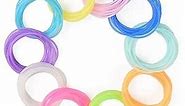 Luminous Silicone Bracelet 100PCS, Multicolor Silicone Jelly Bracelets Hair Ties 80s Retro Rock Pop Disco Jelly Neon Gel for Women Glow in the dark Party (2.5mm)