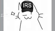 irs tax time how much secret why just guess 600 dollars? jail :( meme short ---- drawn cat variation