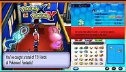 Pokemon X & Y - National Pokedex Completed All 721 Pokemons + Shiny & Oval Charms