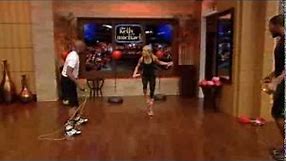 FLOYD MAYWEATHER SHOWS OFF HIS TRAINING SKILLS ON KELLY & MICHAEL SHOW