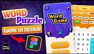 Figma Game Design: Creating a Word Puzzle Game UI | Figma UI Design | @pixel.bucket