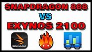 Snapdragon 888 VS Exynos 2100 Samsung Galaxy S21 ULTRA Antutu 3DMark Geekbench 5 Benchmark Test