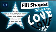 How To Fill Shapes With Text In Photoshop (2 EASY Ways)