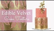 How to Create an Edible Velvet Texture on Cake