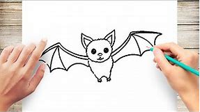 How to Draw a Cute Cartoon Bat