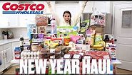 HUGE ONE SHOPPING CART COSTCO HAUL GROCERY SHOPPING CHALLENGE | NEW YEAR'S COSTCO HAUL
