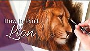 How to Paint: A Realistic LION PORTRAIT with Oils or Acrylics | Learn to paint a realistic lion