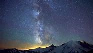 Milky Way Time Lapse over Mt. Rainier