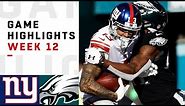 Giants vs. Eagles Week 12 Highlights | NFL 2018