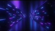 Neon Glow Shooting Star Comets Fly Light Speed in Reflective Tunnel 4K Moving Wallpaper Background