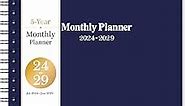 2024-2029 Monthly Planner/Calendar - JUL 2024 - JUN 2029, 5 Year Monthly Planner with Tabs, 6.4" x 8.5", 60 Monthly Planner, Two-Side Pocket, 9 Notes Pages, Suitable for Long-Term Planning - Blue
