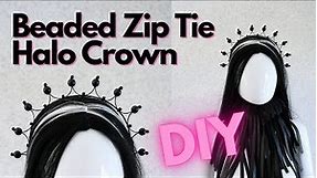 DIY Crown Crafting: Beaded Zip Tie Halo Crown
