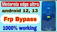 All Motorola android 13 / Motorola edge 30 frp bypass / frp unlock / without pc
