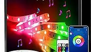 phopollo Led Strip Light, 32.8ft led Light Strips with Remote & App,Music Sync Mode with Mic, Smart Flexible12v Led Lights for Bedroom Ceiling, Party,Stairs.