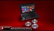 Toshiba How-To: Create System Recovery Media DVDs on a Windows 8 Laptop
