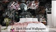 Dark Floral Wallpaper Mural - See It Up Close!
