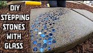 How to Make Concrete Stepping Stones with GLASS