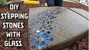 How to Make Concrete Stepping Stones with GLASS