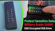 ** Military USB Key ** Best Encrypted USB Drive Secure Flash Drive to Store Sensitive Data